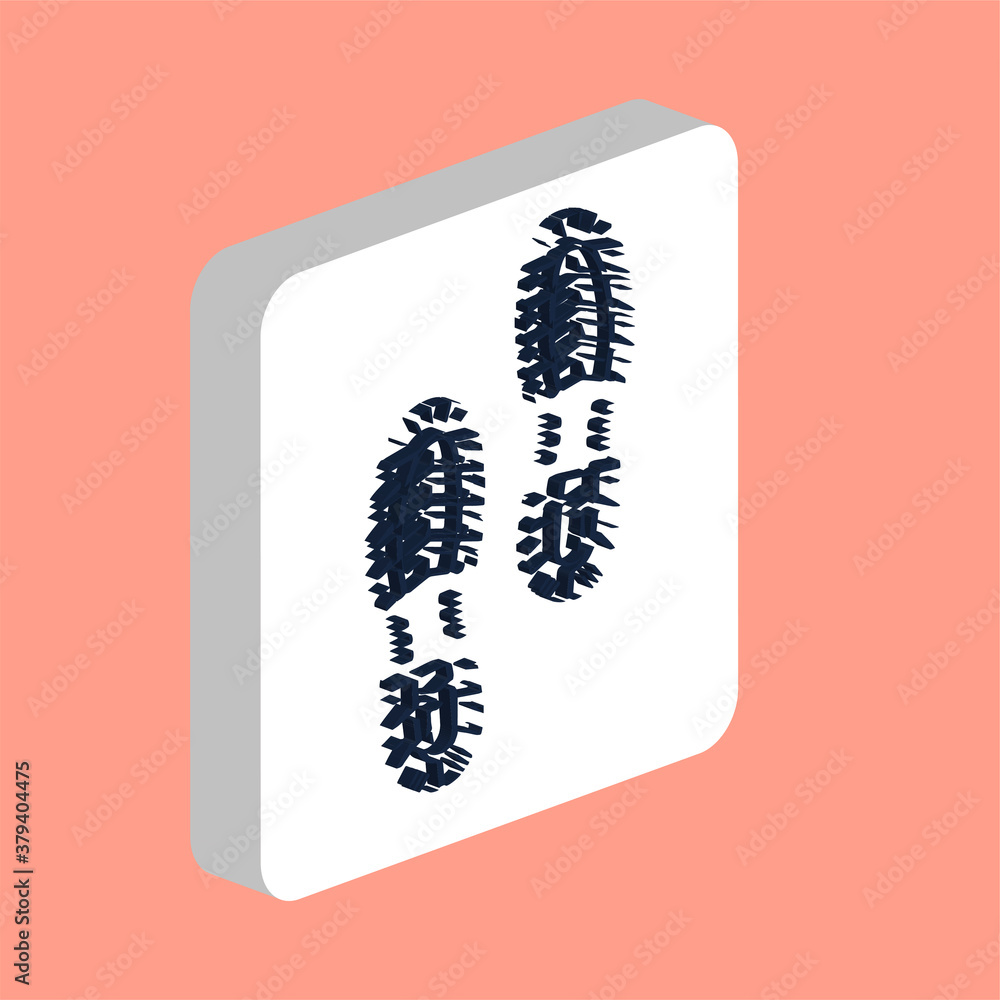 Poster imprints, shoe prints simple vector icon. illustration symbol design template for web mobile ui elem