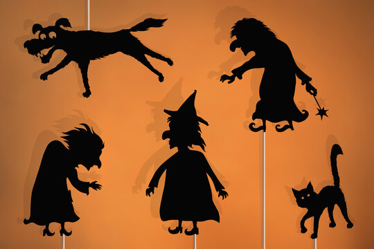 Shadow puppets of witches