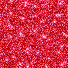 Red, silver and white glitter texture vector with shine and glossy confetti