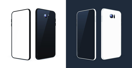 Technological Gadgets on Black and White Background . Isolated Vector Elements