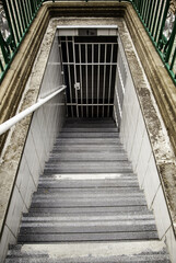 Fototapeta premium Old stairs in some public baths
