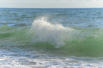 Beautiful sea wave in the atlantic ocean near the Sables d'olonne in France.