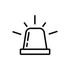 Siren Flat Icon Design Vector Template Illustration