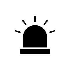 Siren Flat Icon Design Vector Template Illustration