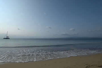 Fototapeta na wymiar Greece, Skiathos island, the famous beach Koukounaries