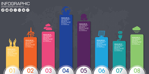 Timeline infographics design template with options, process diagram, vector eps10 illustration