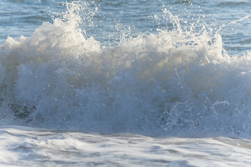 Beautiful sea wave in the atlantic ocean near the Sables d'olonne in France.