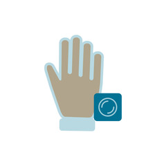 Obraz premium Disposable Gloves icon. Simple element from allergy collection. Creative Disposable Gloves icon for web design, templates, infographics and more