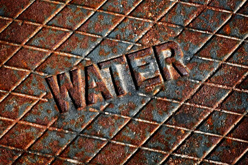 Iron Water Cover Man Hole Rusty