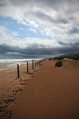 Image of the beach, sea and sky
