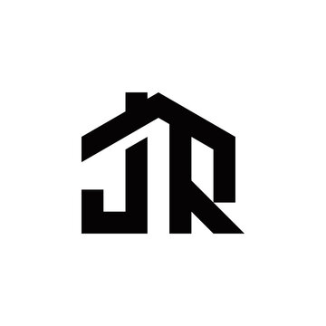 j r jr initial building logo design vector symbol graphic idea creative