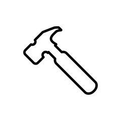 Hammer Icon Logo Design Vector Template illustration