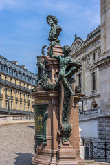 Architectural details of Opera National de Paris - Grand Opera (Garnier Palace) is famous...
