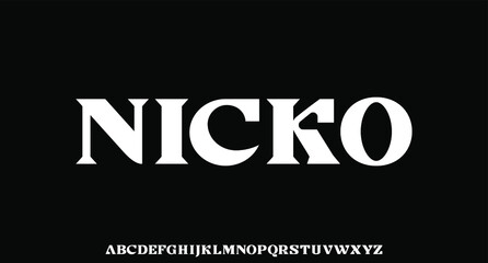 luxury modern font alphabetical vector set	
