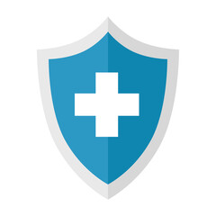 cross shield design of Medical care health and emergency theme Vector illustration