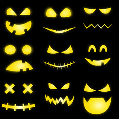 Halloween orang snoring evil pumpkin