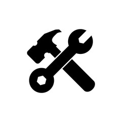 Hammer And Wrench Icon Design Vector Template Illustration