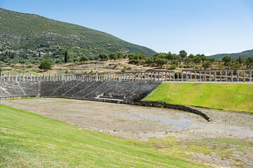 Stadion im antiken Messini, Peleponnes, Griechenland © tauav