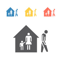 Divorce line icon. Vector signs for web graphics