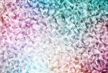 Light Green, Red vector gradient triangles pattern.