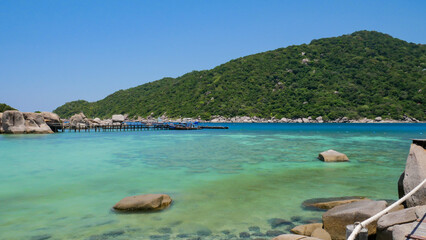 Unseen beautiful  view of Koh Nan Yuan Island, Thailand