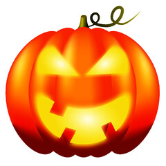 Halloween orange snoring evil pumpkin