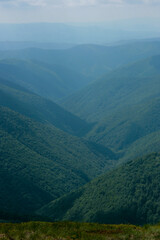 Obraz premium autumn landscape view from the top of the mountains