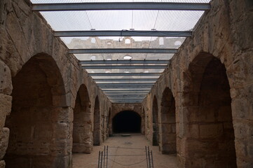 the ancient Colosseum in Tunisia