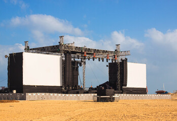 Outdoor concert stage