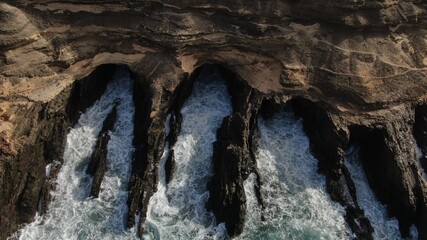 mighty atlantic ocean showing its power