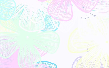 Light Multicolor vector elegant template with flowers