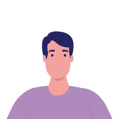 man cartoon design, Boy male person people human social media and portrait theme Vector illustration