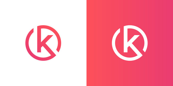 K Letter Logo concept. Creative Minimal emblem design template. Universal elegant icon. Premium business finance logotype. Graphic Alphabet Symbol for Corporate Business Identity. Vector element