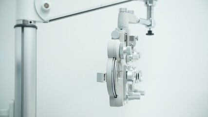 Autorefractor at optometrist clinic. High quality photo