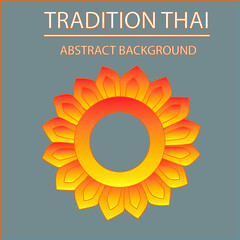 Vector illustration. Thai art pattern or Line Thai background and texture.