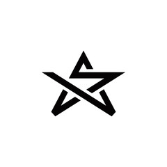 l s ls sl initial star logo design vector symbol graphic idea creative