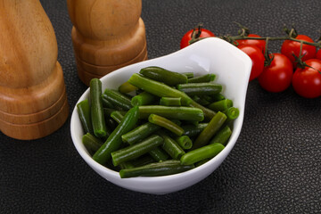 Green beans in the bowl