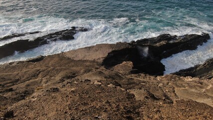 mighty atlantic ocean showing its power