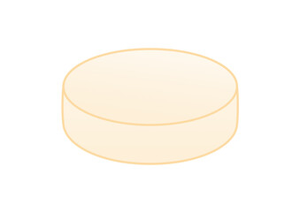 薬　色付きの錠剤1錠　ベージュ