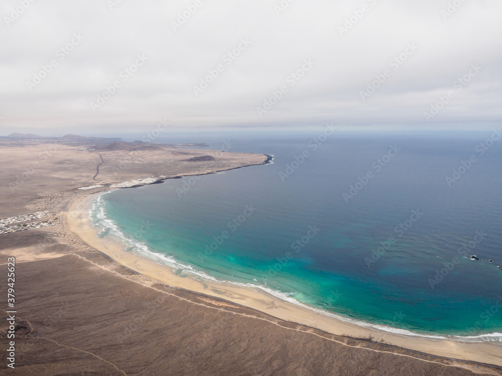 Canvas Prints Famara Beach in Lanzarote, Canary Islands, Spain