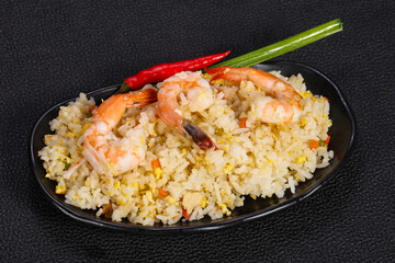 Thai style fried rice with prawn
