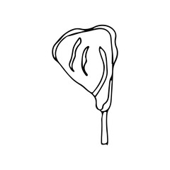 Doodle meat steak illustration in vector. Hand drawn meat steak illustration in vector. Doodle icon of meat steak