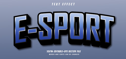 e-sport text effect editable vector file text design vector