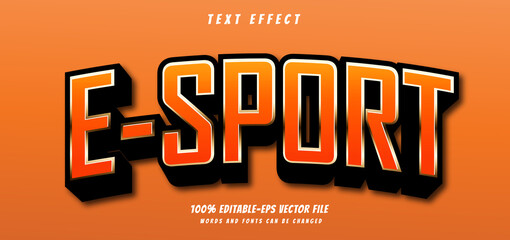 e-sport text effect editable vector file text design vector