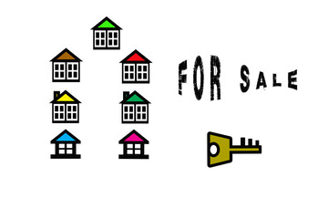 Project for sale of houses in the real estate market