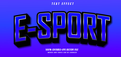 e-sport text effect editable vector file text design vector