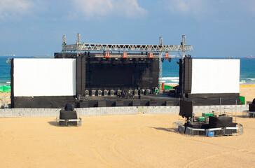 Outdoor concert stage