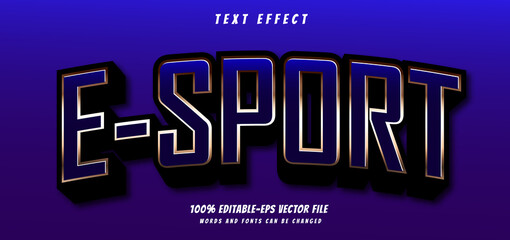 e-sport text effect editable vector file text design vector
