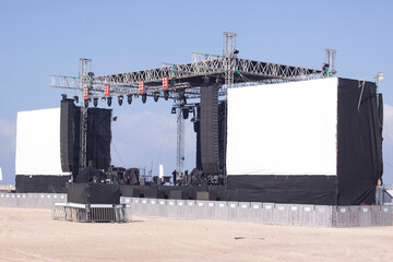 Outdoor concert stage