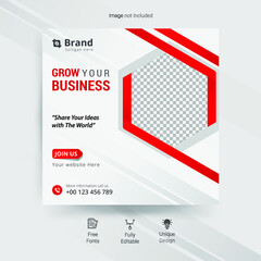 Creative business marketing social media post template